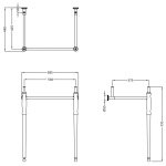 Burlington Guild Stelaż 58,5x44,8 chrom GU62X77C