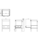 Burlington Guild Szafka 55,6x47,8 light oak GU6500DLOK_FS