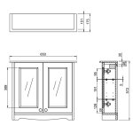 Burlington Guild Szafka lustrzana 65x57,2 light oak GU6557LOK_CAB