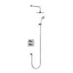 Burlington Guild Zestaw prysznicowy termostatyczny chrom GUSHOWERPACKSQ3C