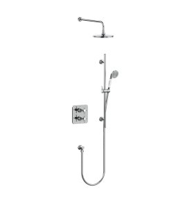 Burlington Guild Zestaw prysznicowy termostatyczny chrom GUSHOWERPACKSQ4C