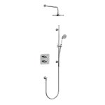 Burlington Guild Zestaw prysznicowy termostatyczny chrom GUSHOWERPACKSQ4C