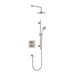 Burlington Guild Zestaw prysznicowy termostatyczny brushed nickel GUSHOWERPACKSQ4L