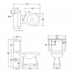 Burlington Jet Miska WC do kompaktu Czarny P5JET