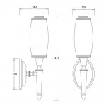 Burlington Kinkiet tuba Biały/Nikiel EL/AL13