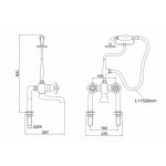 Burlington Przełącznik ceramiczny do baterii Czarny BX10