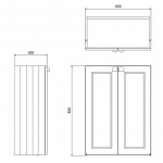 Burlington Szafka Łazienkowa 60 cm biała F60W