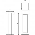 Burlington Szafka łazienkowa 300 mm Szary F30G