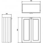 Burlington Szafka łazienkowa 600 mm Szary F60G