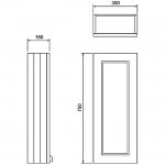 Burlington Szafka łazienkowa 300 mm wisząca Niebieski F3WB