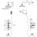 Burlington Trent Bateria natryskowa podtynkowa termostatyczna Chrom/Czarny TF3SBLA