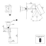 CEA Asta Deszczownica prysznicowa regulowana ścienna element zewnętrzny Satin Stainless Steel AST25WS