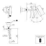 CEA Asta Deszczownica prysznicowa regulowana z uchwytem i przyłączem wody ściennym element zewnętrzny Satin Stainless Steel AST10WS