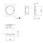 CEA Asta Mieszacz progresywny ścienny element zewnętrzny Satin Stainless Steel AST08S