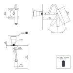 CEA Asta Wylewka ścienna wyjmowana i regulowana element zewnętrzny Satin Stainless Steel AST09WS