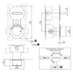 CEA BAR Bateria prysznicowa ścienna termostatyczna z przełącznikiem 2/3-drożnym element zewnętrzny Satin Stainless Steel BAR71S