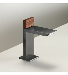 CEA Bar Bateria umywalkowa jednootworowa Black Diamond Satin+Canaletto Walnut BAR30NKDS