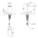 CEA Bar Bateria umywalkowa jednootworowa Satin Stainless Steel BAR30S