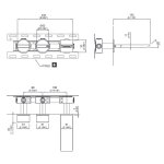 CEA BAR Bateria umywalkowa ścienna element zewnętrzny Satin Stainless Steel BAR24S