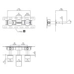 CEA BAR Bateria umywalkowa ścienna element zewnętrzny Satin Stainless Steel BAR25S