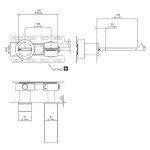 CEA BAR Bateria umywalkowa ścienna element zewnętrzny Satin Stainless Steel BAR18S