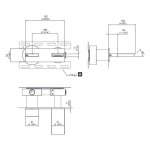 CEA BAR Bateria umywalkowa ścienna element zewnętrzny Satin Stainless Steel BAR14S