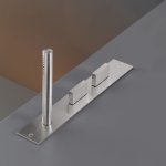 CEA BAR Bateria wannowa 3-otworowa na brzeg wanny ze słuchawką prysznicową element zewnętrzny Satin Stainless Steel BAR36S