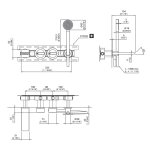 CEA BAR Bateria wannowa ścienna z wylewką, słuchawką i wężem element zewnętrzny Satin Stainless Steel BAR40YWS