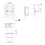 CEA BAR Mieszacz progresywny ścienny element zewnętrzny Satin Stainless Steel BAR50S