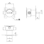 CEA BAR Mieszacz termostatyczny ścienny element zewnętrzny Satin Stainless Steel TRM10S