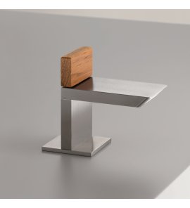 CEA Bar Zawór na zimną lub ciepłą wodę jednootworowy Satin Stainless Steel+Burma Teak BAR61TS