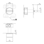 CEA BAR Zawór odcinający ścienny ciepła woda element zewnętrzny Satin Stainless Steel BAR42S