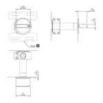 CEA BAR Zawór odcinający ścienny zimna woda element zewnętrzny Satin Stainless Steel BAR43S