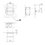 CEA BAR Zawór odcinający ścienny ciepła woda element zewnętrzny Satin Stainless Steel BAR47S