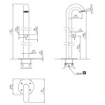 CEA Bold Kolumna prysznicowa zewnętrzna wolnostojąca bez elementu podtynkowego Satin Stainless Steel BLD04S