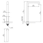 CEA Cartesio Wylewka obrotowa jednootworowa H40,5 cm Satin Stainless Steel CAR85S