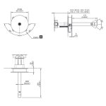 CEA Circle Bateria bidetowa ścienna z regulowaną wylewką 20 cm element zewnętrzny Satin Stainless Steel CIR03S