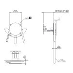 CEA Circle Mieszacz ścienny z wypływem wody i słuchawką prysznicową element zewnętrzny Satin Stainless Steel CIR07WS