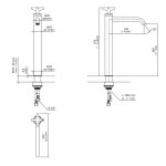 CEA Cross Bateria umywalkowa jednootworowa do umywalki nablatowej Satin Stainless Steel CRX45S