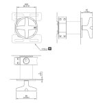 CEA Cross Mieszacz progresywny ścienny element zewnętrzny Satin Stainless Steel CRX38S