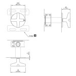 CEA Cross Zawór odcinający ścienny zimna woda element zewnętrzny Satin Stainless Steel CRX31S