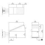 CEA Deszczownica 2-kierunkowa ze strumieniem deszczowym i wodospadowym ścienna element zewnętrzny Satin Stainless Steel FRE168S