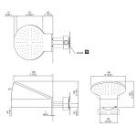 CEA Deszczownica ścienna element zewnętrzny Satin Stainless Steel FRE178S