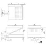 CEA Deszczownica ścienna element zewnętrzny Satin Stainless Steel FRE179S