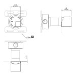 CEA Duet Mieszacz ścienny element zewnętrzny Satin Stainless Steel DET40S