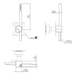 CEA Duet Słuchawka prysznicowa z uchwytem ściennym i przyłączem wody element zewnętrzny Satin Stainless Steel DET70IS