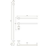 CEA Equilibrio Grzejnik elektryczny do ręczników 58 i 106 cm 3 element ścienny z przyciskiem zasilania element zewnętrzny Black Diamond Satin EQB53KDS