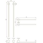 CEA Equilibrio Grzejnik elektryczny do ręczników 58 i 106 cm 4 element ścienny element zewnętrzny Black Diamond Satin EQB64KDS