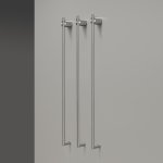 CEA Equilibrio Grzejnik elektryczny do ręczników 106 cm 3 element ścienny element zewnętrzny Satin Stainless Steel EQB23S