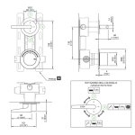 CEA Flag Bateria prysznicowa ścienna termostatyczna z przełącznikiem 2/3-drożnym element zewnętrzny Satin Stainless Steel FLG50S